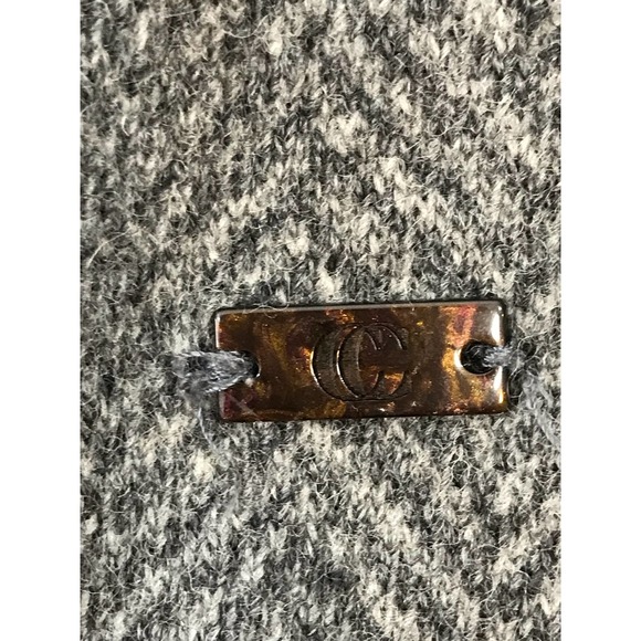 Concrete Casual Men's Shawl Collar Pullover Sweater Lambswool Blend Gray Large - Picture 5 of 9